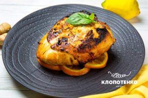Куряча грудка з лимонно-імбирною глазур’ю