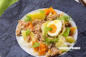 Салат мімоза з тунцем і фенхелем