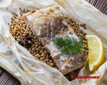 Філе судака з пікантною гречкою