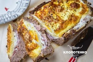 Мясная запеканка с яйцом