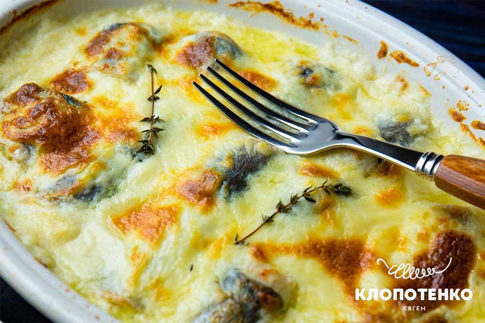 Запіканка з оселедцем і картоплею