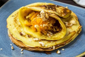 Блины с тыквой и яблоком
