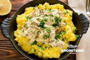 Полента с грибами