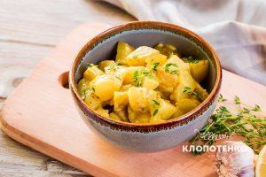 Картофельный салат с соусом айоли