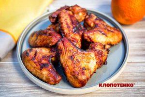 Курячі крила з апельсином на грилі