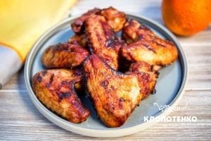 Курячі крила з апельсином на грилі