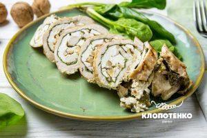 Курячий рулет з фетою