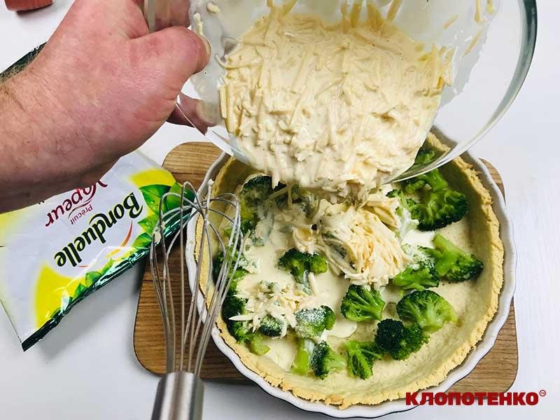 Заповнення пирога заливкою