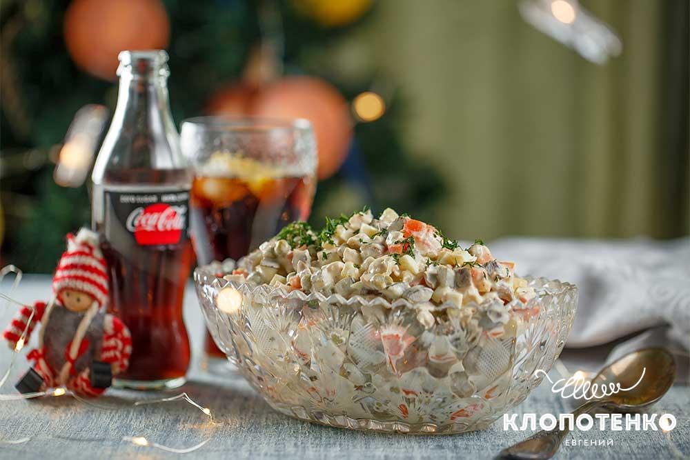 Салат оливье с грибами Салат оливье с грибами
