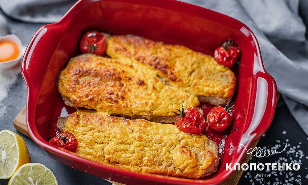 Филе хека с соусом Сабайон