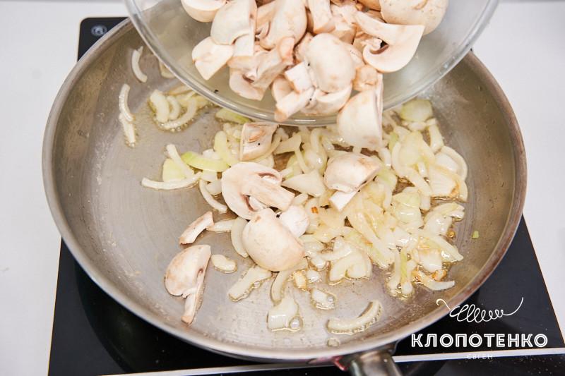 гречка с шампиньонами и миндалем