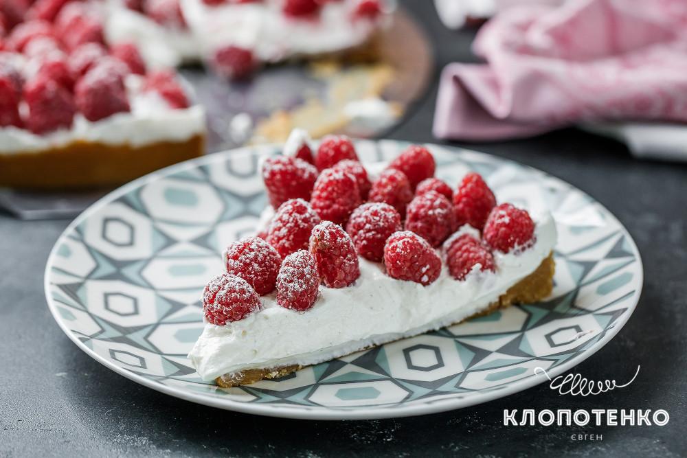 тарт с малиной без выпекания