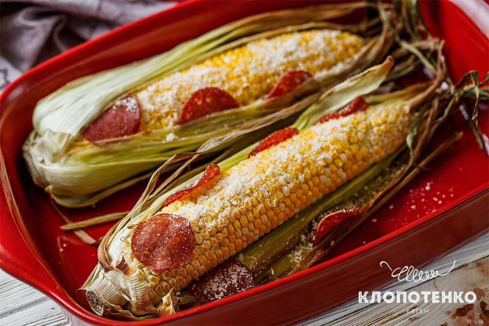 Запекание кукурузы с пряными травами