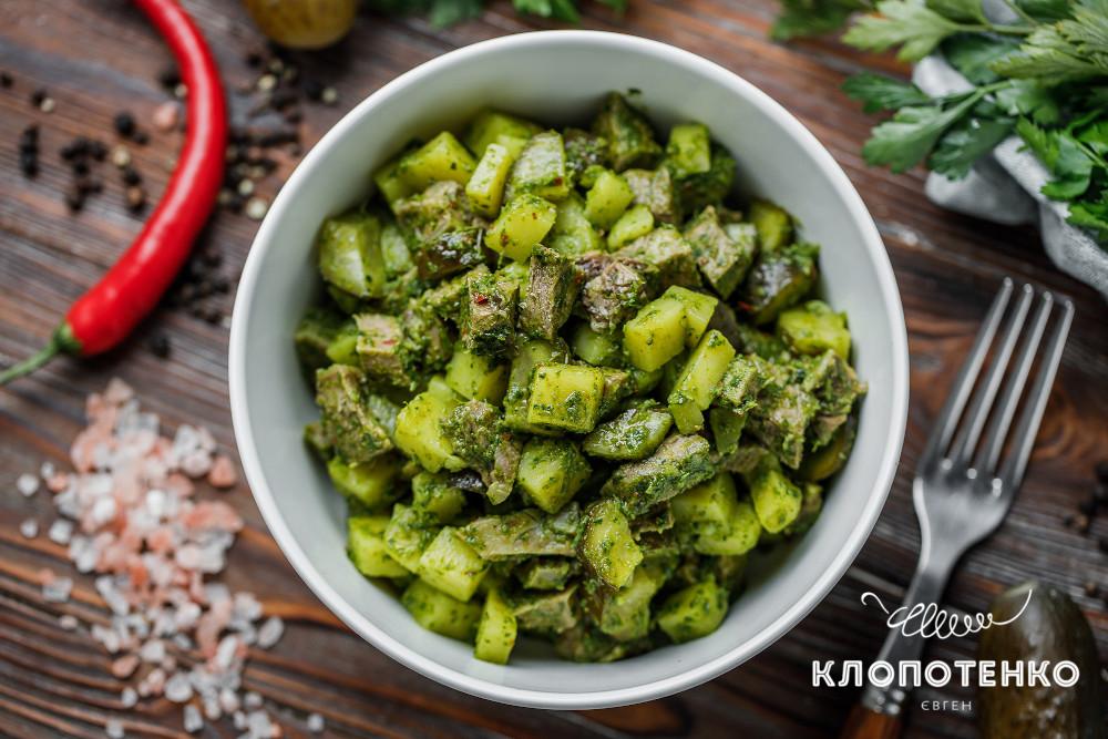 салат с языком