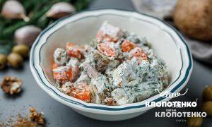 Potato salad with ham