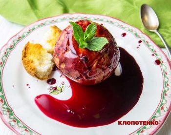 Як приготувати запечені яблука з соусом з каркаде