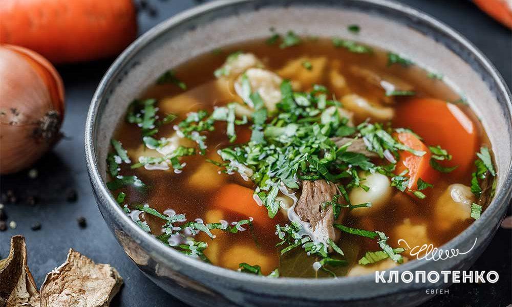 Грибная юшка с галушками
