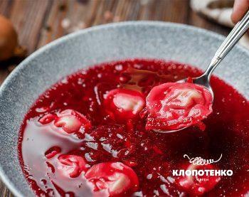 Пісний борщ з «вушками»