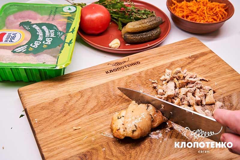 Нарежьте мясо