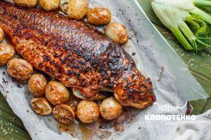 Baked carp