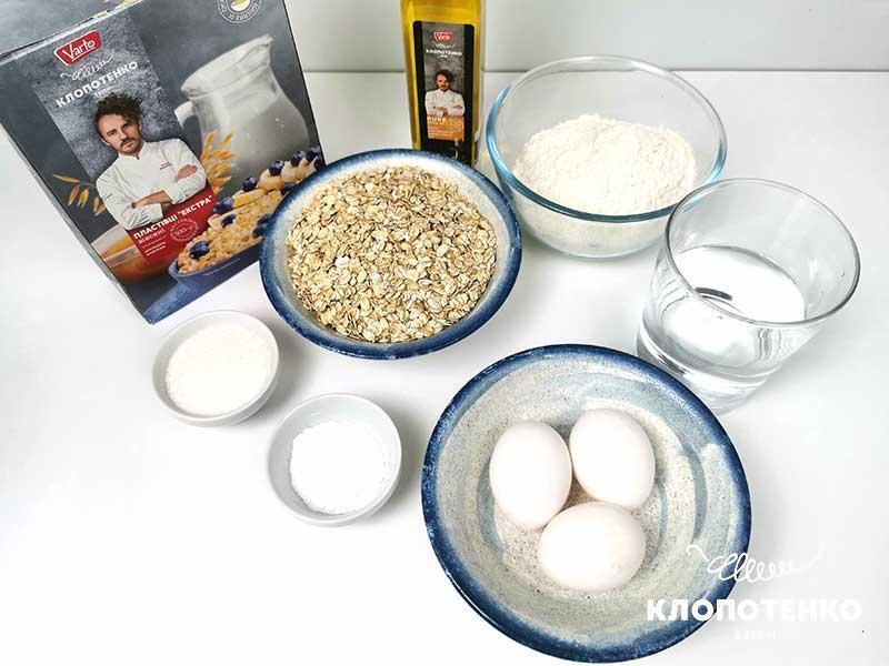 Подготовьте все ингредиенты для приготовления хлеба с овсяными хлопьями