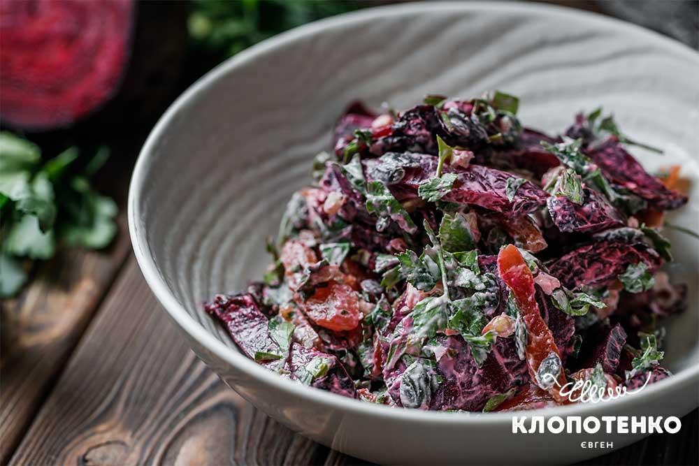 Салат с запеченной свеклой
