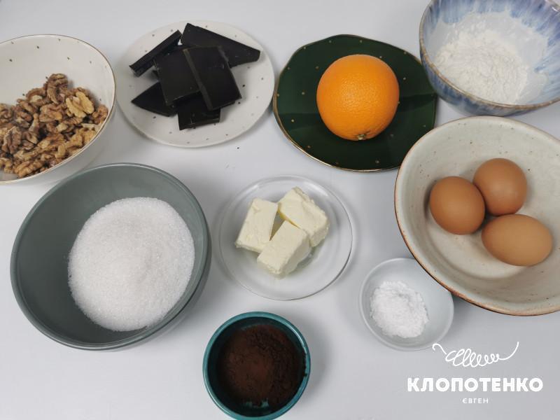 шоколадный брауни с орехами