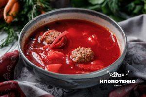 борщ з фрикадельками