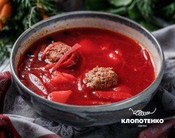 борщ з фрикадельками