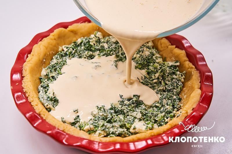 киш со шпинатом и сыром фета