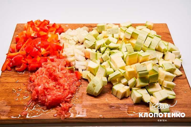 Наріжте овочі