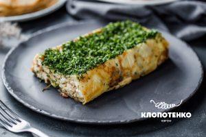 террин из блинов с курицей и сыром