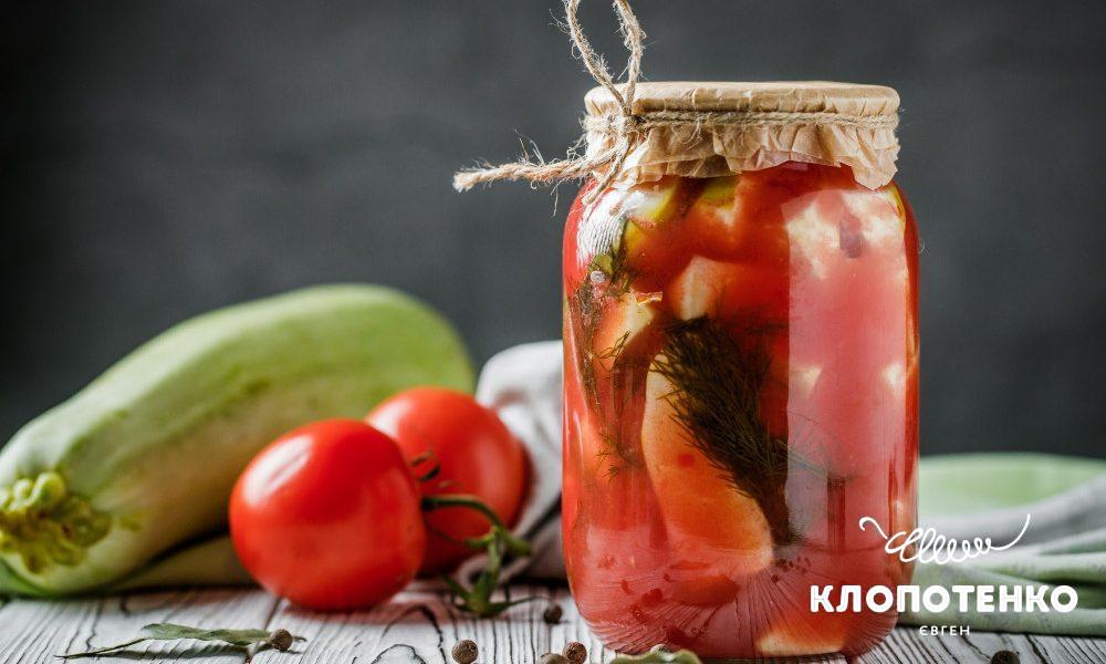 консервовані кабачки в томаті