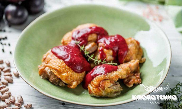 baked-chicken-thighs-with-plum-sauce