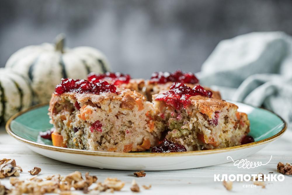 пиріг з гарбузом та яблуками