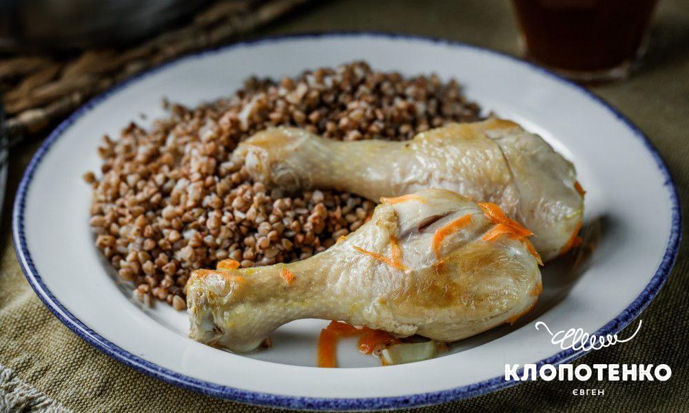 Рецепт курячих гомілок з овочами