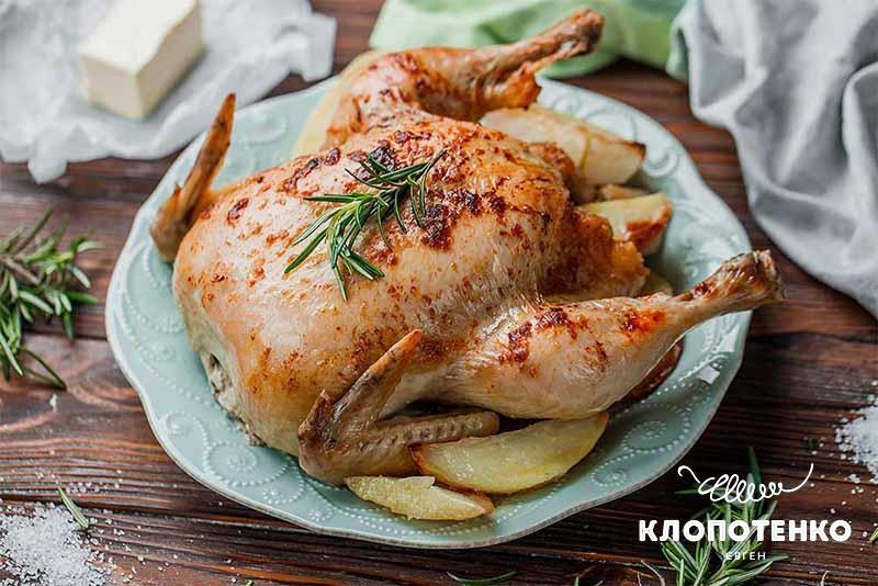 Запечена курка з топленим маслом