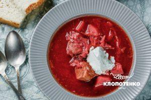 Класичний борщ з томатно-буряковою заправкою