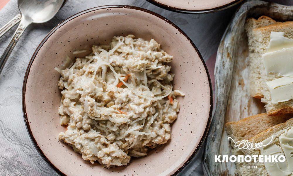 Вівсянка з квашеною капустою