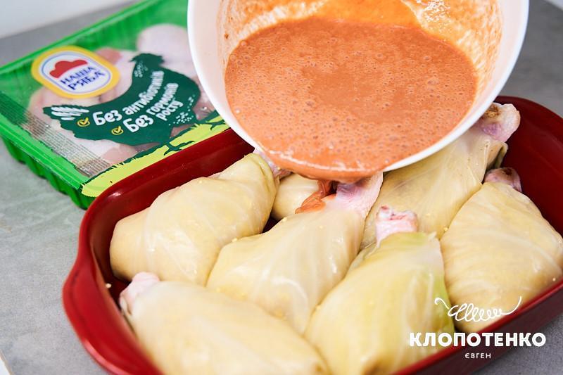 Голубці з курячих гомілок з пшоном
