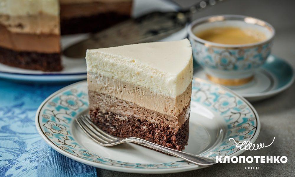 Мусовий торт три шоколади