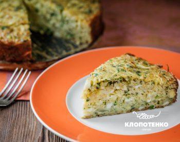 Заливний пиріг з капустою