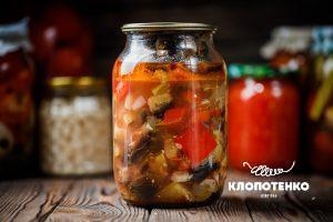 Салат на зиму баклажани з кабачками