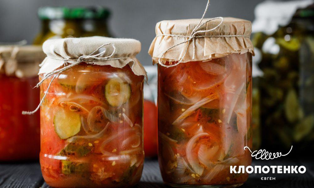 Рецепт огірків з помідорами на зиму