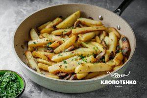 картопля смажена з грибами