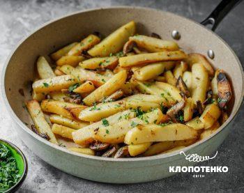 картопля смажена з грибами