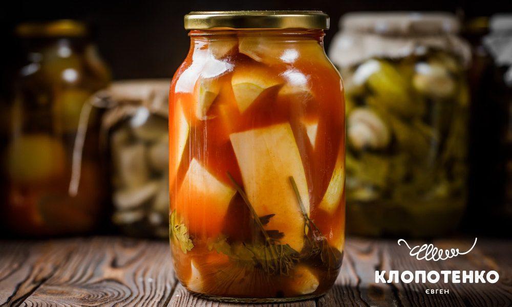 кабачки з кетчупом чилі