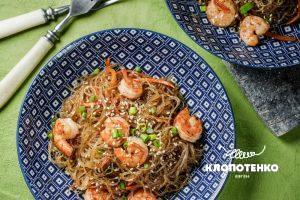 Фунчоза з креветками