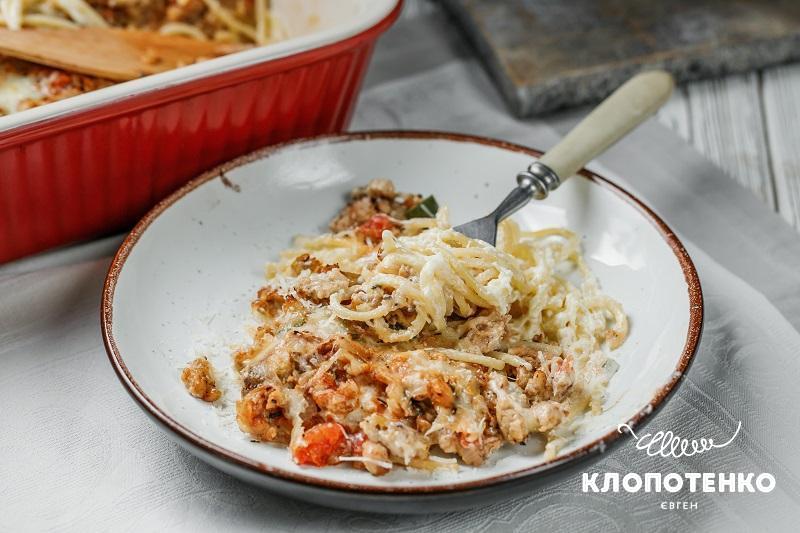 Паста з курячим фаршем