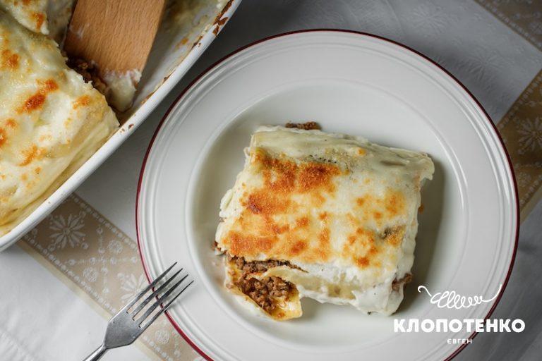 Канелоні з мʼясом. Рецепт з фаршем і соусом бешамель від Євгена Клопотенка